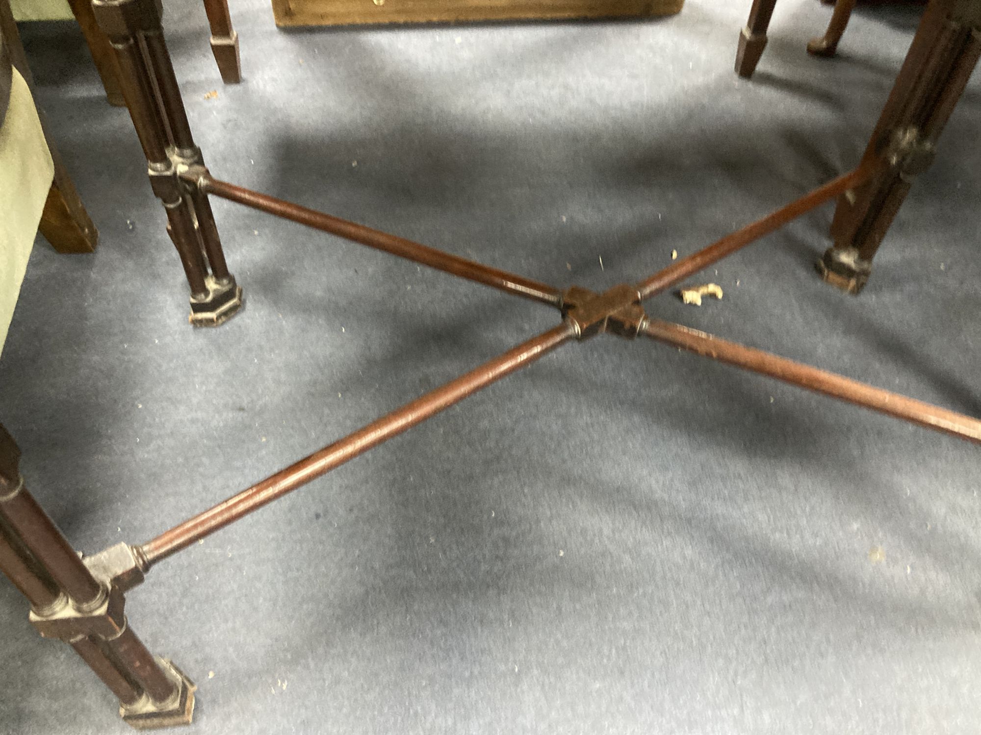 A George III design rectangular mahogany silver table, width 80cm, depth 50cm, height 74cm